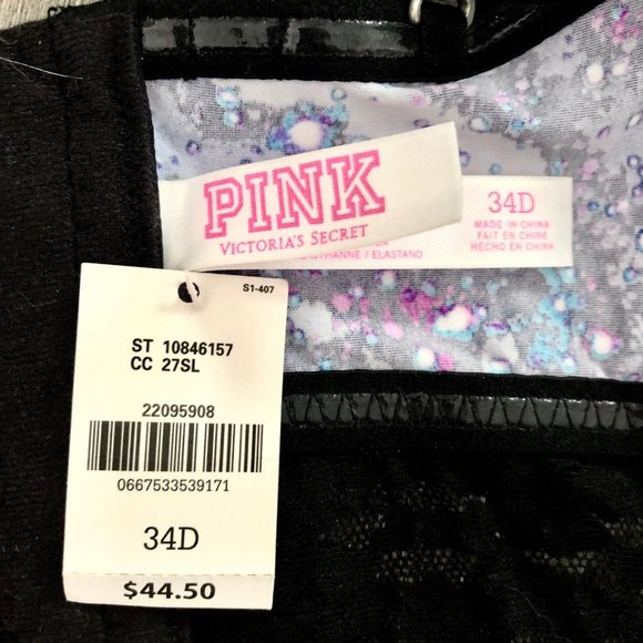 NWT Victoria's Secret VS PINK 34D Galaxy Multi Way Bustier Bra with Lace - Picture 11 of 12